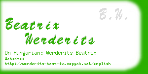 beatrix werderits business card
